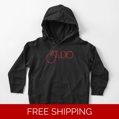 Le Studio Toddler Pullover Hoodie Red Logo